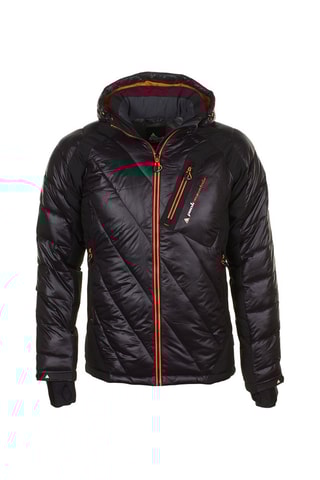 Blusão de esqui com capuz Preto e laranja
