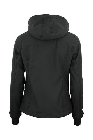 Blusão com capuz Softshell Amaleo Preto e dourado-rosa