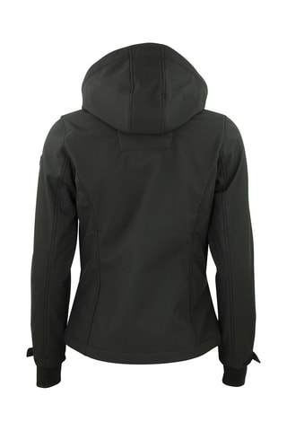 Blusão com capuz Softshell Amaleo Preto e dourado