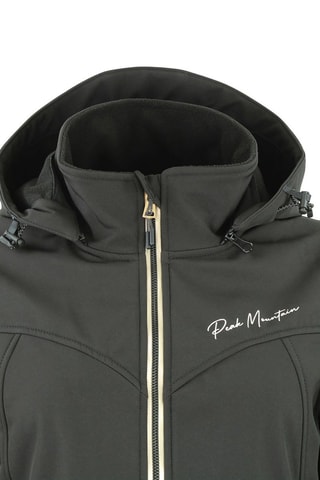 Blusão com capuz Softshell Amaleo Preto e dourado