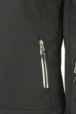 Blusão com capuz Softshell Amaleo Preto e dourado