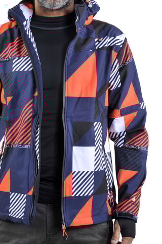 Blusão com capuz Cover Peak Mountain - Azul-marinho e laranja