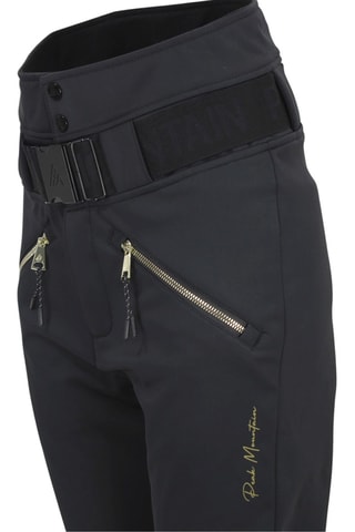 Calças de esqui de cintura alta Softshell Atlas - Preto