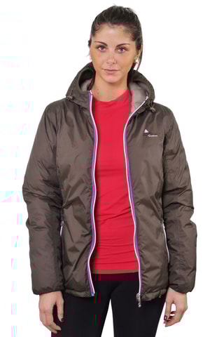 Blusão reversível com capuz Awa Castanho