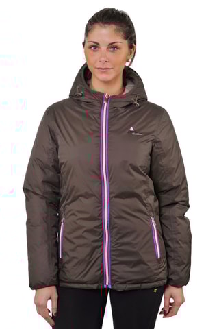 Blusão reversível com capuz Awa Castanho