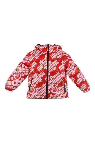 Blusão com capuz Elef Vermelho e branco