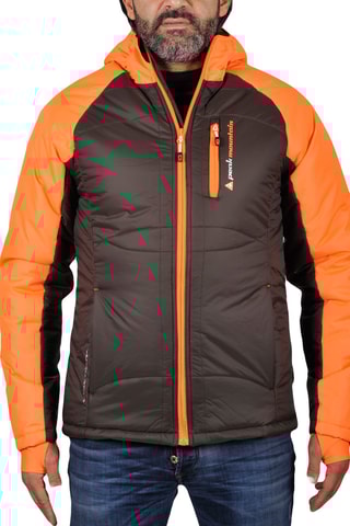 Blusão com capuz Cepeak Castanho e laranja