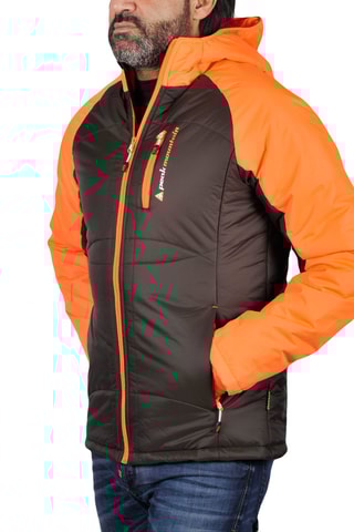 Blusão com capuz Cepeak Castanho e laranja