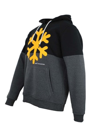 Sweat com capuz Carlo Cinzento-escuro mesclado e preto