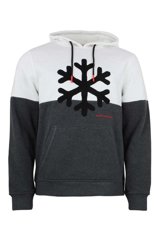 Sweat com capuz Carlo Cinzento-escuro mesclado e branco