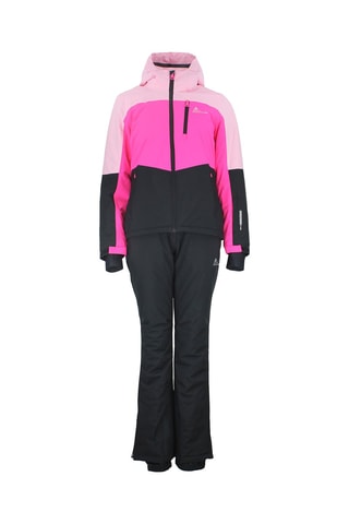 Casaco com capuz e calças - Preto e rosa