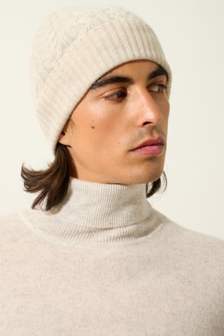 Bonnet Scott 100% cachemire, 4 fils - Beige