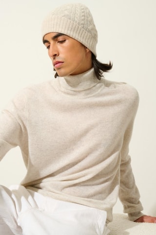 Bonnet Scott 100% cachemire, 4 fils - Beige