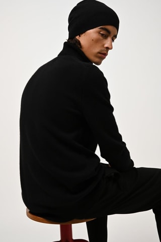 Bonnet Manti 100% cachemire, 2 fils - Noir