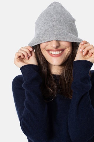 Bonnet Pinier 100% cachemire, 2 fils - Gris chiné