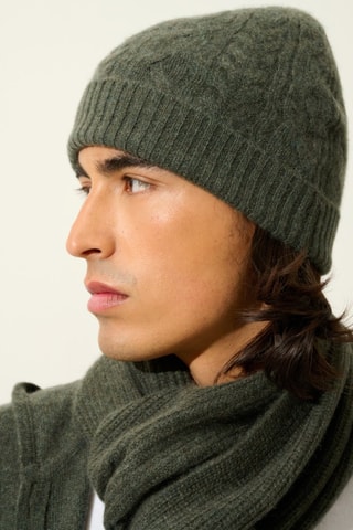 Bonnet Scott 100% cachemire, 4 fils - Vert 