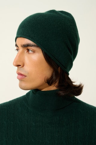 Bonnet Pinier 100% cachemire, 2 fils - Vert