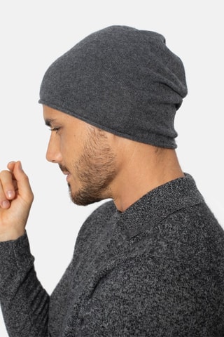 Bonnet Pinier 100% cachemire, 2 fils - Anthracite chiné