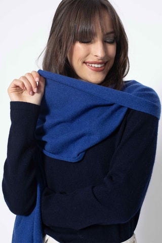 Echarpe Vaymont 100% cachemire, 2 fils - Bleu roi