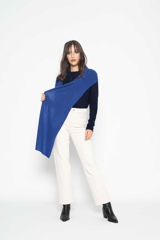 Echarpe Vaymont 100% cachemire, 2 fils - Bleu roi