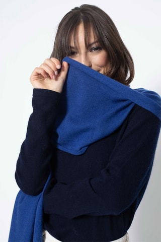 Echarpe Vaymont 100% cachemire, 2 fils - Bleu roi