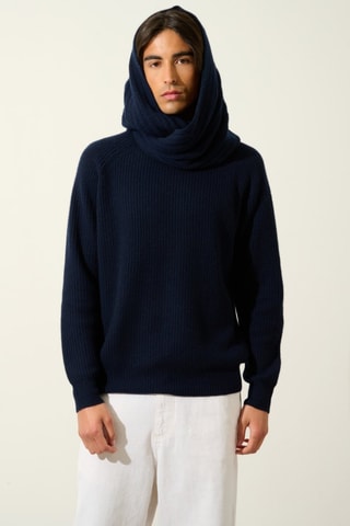 Tour de cou Tommy 100% cachemire, 4 fils - Bleu marine