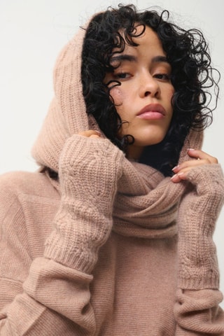 Tour de cou Tommy 100% cachemire, 4 fils - Camel chiné