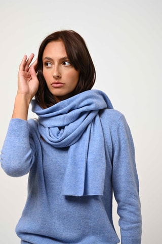 Echarpe Vaymont 100% cachemire, 2 fils - Ciel