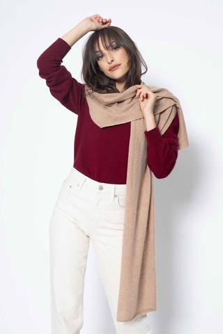 Echarpe Vaymont 100% cachemire, 2 fils - Camel chiné