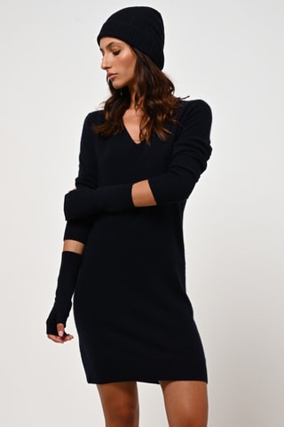 Mitaines Serre 100% cachemire - Bleu marine