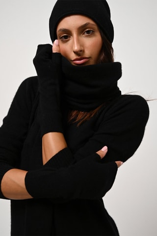Mitaines Serre 100% cachemire - Noir