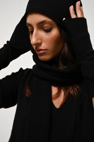 Mitaines Serre 100% cachemire - Noir