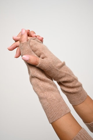 Mitaines Serre 100% cachemire - Camel chiné