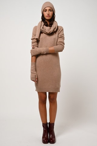 Mitaines Serre 100% cachemire - Camel chiné