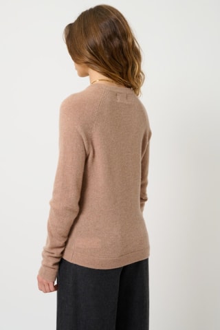 Pull Ecrin 100% cachemire, 2 fils - Col rond - Camel
