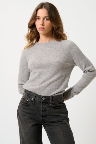 Pull Ecrin 100% cachemire, 2 fils - Col rond - Nuage chiné