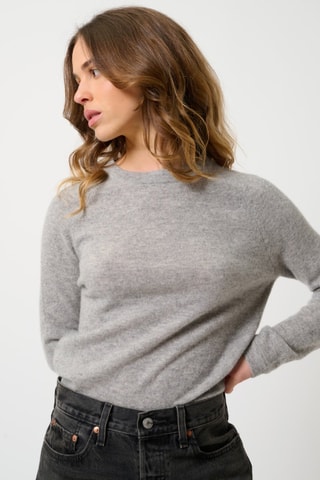 Pull Ecrin 100% cachemire, 2 fils - Col rond - Nuage chiné