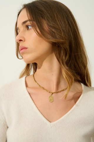 Pull Chelsea 100% cachemire, 4 fils - Col en V - Blanc