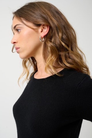 Pull Ivy 100% cachemire, 4 fils - Col rond - Noir