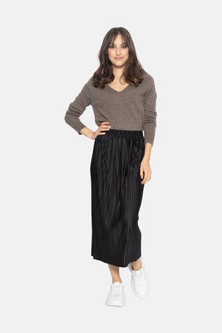 Pull Giusalet 100% cachemire, 2 fils - Col en V - Taupe chiné