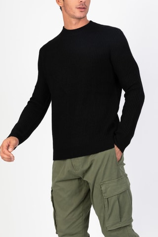 Pull Aksel 100% cachemire, 4 fils - Col rond – Noir