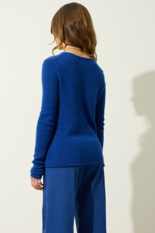 Pull Ivy 100% cachemire, 4 fils - Col rond - Bleu