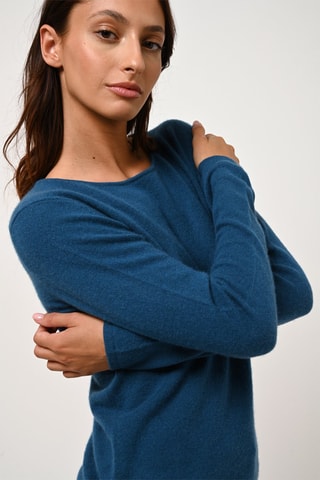 Pull Epéna 100% cachemire - Col rond - Bleu