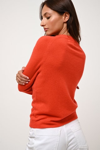 Pull Ecrin 100% cachemire - Col rond - Orange