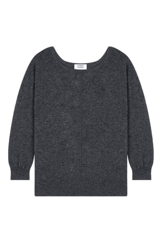 Pull Faraut 100% cachemire, 2 fils - Col rond - Anthracite chiné