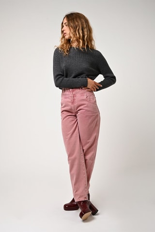 Pull Daria 100% cachemire, 2 fils - Col rond - Anthracite chiné