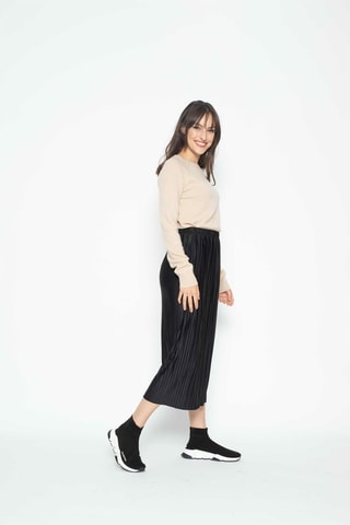 Pull Etret 100% cachemire, 2 fils - Col rond - Beige