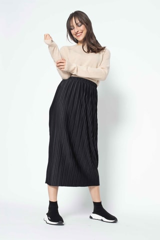 Pull Etret 100% cachemire, 2 fils - Col rond - Beige