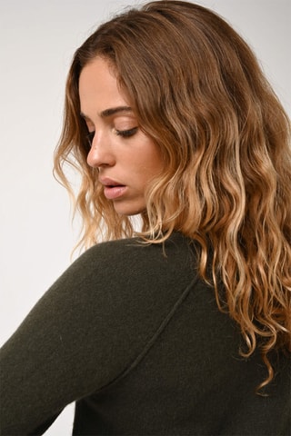 Pull Etret 100% cachemire - Col rond - Kaki