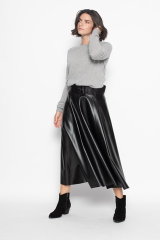 Pull Etret 100% cachemire, 2 fils - Col rond - Gris clair chiné